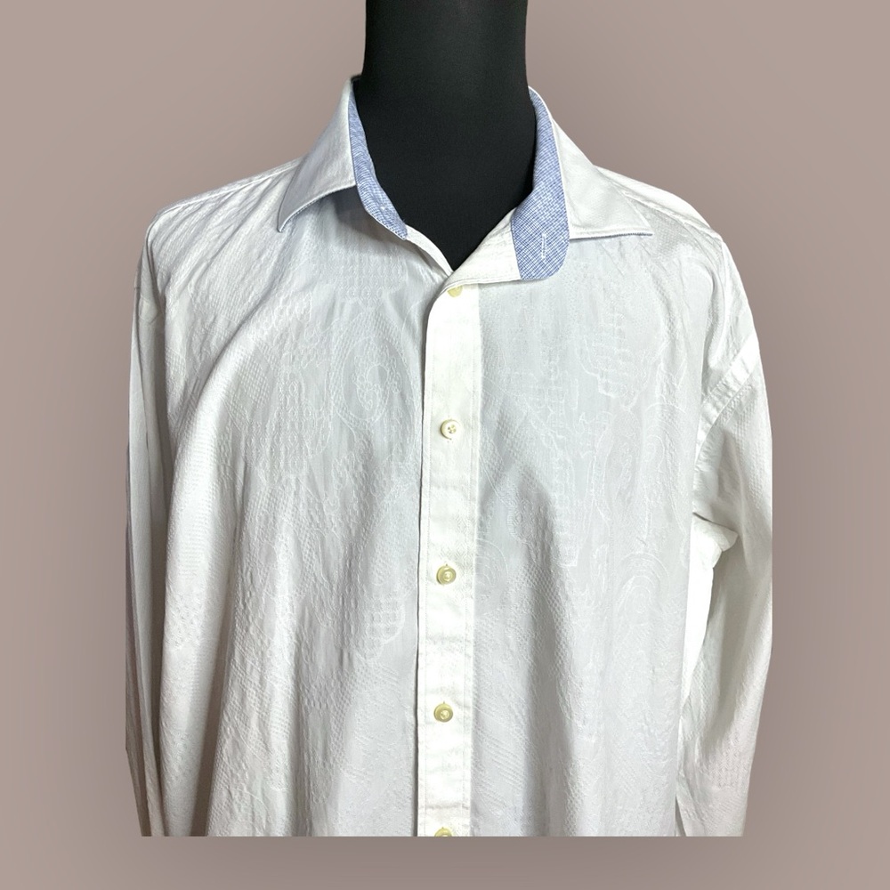 Thomas Dean button down long sleeve shirt, size 2XLT - Picture 2 of 7